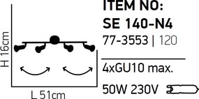Σποτ Πολύφωτο Homelighting Saba 77-3553 Chrome