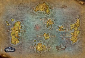 Αφίσα World Of Warcraft - Map, (91.5 x 61 cm)
