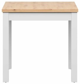 Τραπέζι Boston 449, Artisan βελανιδιά, Άσπρο, 77x80x80cm, Πλαστικοποιημένη μοριοσανίδα | Epipla1.gr