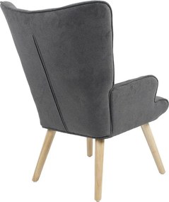 Πολυθρόνα Fluffy ύφασμα ανθρακί-φυσικό 75x69x96εκ 75x69x96 εκ.