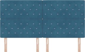 vidaXL Κεφαλάρι Σκούρο Μπλε 180 cm Βελούδο