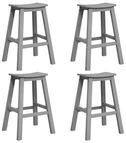 vidaXL Σετ Μπαρ Κήπου 4 pcs Ανοιχτό γκρι HDPE