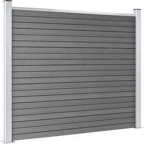 vidaXL Σετ Πάνελ Περίφραξης Γκρι 353 x 146 εκ. από WPC