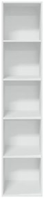vidaXL Βιβλιοθήκη Λευκή 40x30x189 εκ. από Επεξεργασμένο Ξύλο