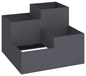 vidaXL Γλάστρα Κήπου Ανθρακί 80 x 80 x 60 εκ. Ατσάλι