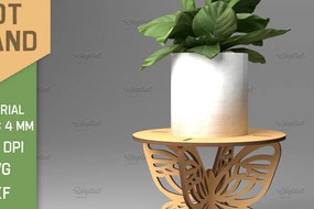 Intra απο ξύλο plywood 3mm-4mm πάχος Τρισδιάστατη . Στάντ λουλουδιών Δίασταση 30x20 cm INTRAFABR-85914477