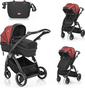 BABY STROLLER ADRIA BLACK&amp;RED