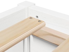 vidaXL Σκελετός Κρεβ. Χωρίς Στρώμα Λευκό 140x200 εκ Μασίφ Πεύκο