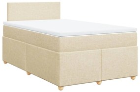 ΚΡΕΒΑΤΙ BOXSPRING ΜΕ ΣΤΡΩΜΑ ΚΡΕΜ 120X190 ΕΚ. ΥΦΑΣΜΑΤΙΝΟ 3288917