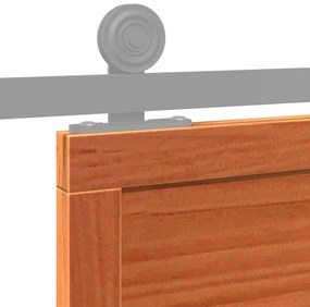 vidaXL Πόρτα Αχυρώνα Καφέ Κεριού 90x208 εκ. από Μασίφ Ξύλο Πεύκου
