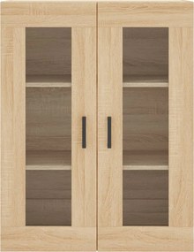 vidaXL Ντουλάπι Sonoma δρυς 69,5 x 34 x 180 εκ. από Επεξεργασμένο Ξύλο