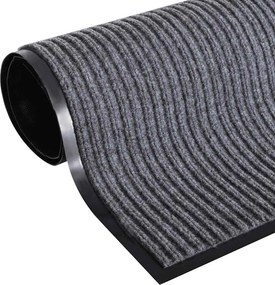 vidaXL Πατάκι Πόρτας Γκρι 90 x 60 εκ. από PVC