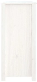 vidaXL Ντουλάπι Λευκό 100 x 35 x 74 εκ. από Μασίφ Ξύλο Πεύκου