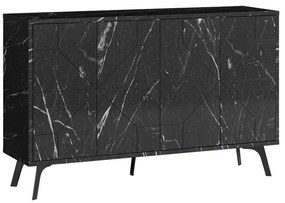 Μπουφές Ursula μαύρο μαρμάρου 123x35x77.5εκ 123x35x77.5 εκ.