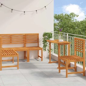 vidaXL Σετ Παγκάκι Κήπου 4 pcs Καφέ Μασίφ ξύλο ακακίας