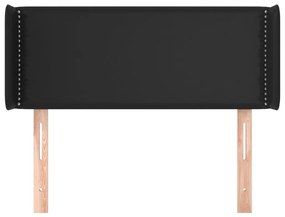 vidaXL Κεφαλάρι με Πτερύγια Μαύρο 83x16x78/88 εκ. Συνθετικό Δέρμα