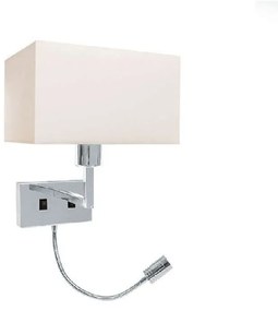 Φωτιστικό Τοίχου - Απλίκα Led H-51 Light Beige Μέταλλο,Ύφασμα