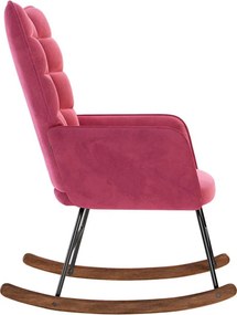 vidaXL Πολυθρόνα Κουνιστή Μπορντό Βελούδινη