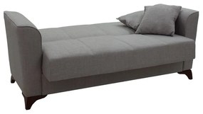 Kαναπές κρεβάτι Asma pakoworld 2θέσιος ύφασμα γκρι 156x76x85εκ