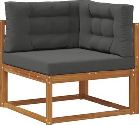 vidaXL Σειρά Καναπέ Εξωτερικού 4 Τεμάχιο Φυσικό και Ανθρακί