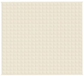 vidaXL Κουβέρτα Βαρύτητας Ανοιχτό Κρεμ 200 x 225 εκ. 9 κ. Υφασμάτινη