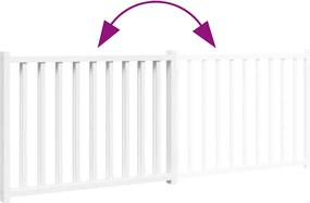 vidaXL Διαχωριστικό Σκύλων Πτυσσόμενο 2 Πάνελ Λευκό 160 εκ Μασίφ Ελάτη