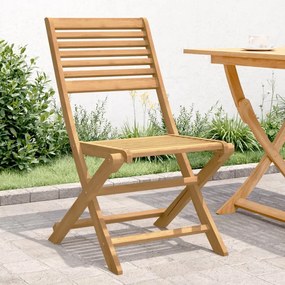 Καρέκλες Κήπου Πτυσσόμενες 2 τεμ 48,5x61,5x87 εκ. Μασίφ Ακακία - Καφέ