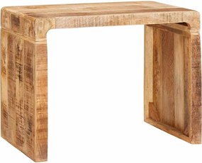 vidaXL End Table Καφέ 60 x 35 x 46 εκ. Στερεό ξύλο μάνγκο