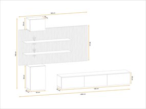 Swap XIX Σύνθεση Καφέ δρυς 280x180x40