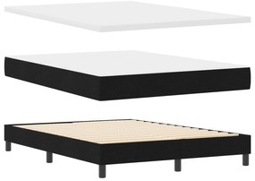 vidaXL Κρεβάτι με στρώμα  Μαύρο 140x190 εκ Υφάσματος