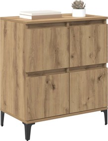 vidaXL Πλαϊνό γραφείο Artisan Oak 60 x 35 x 70 cm