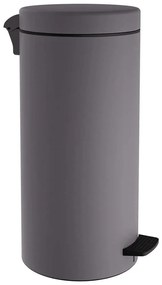 Κάδος Απορριμμάτων Soft Close 2553-163 Φ25x55cm 25lt Matt Concrete Grey Pam&Co Stainless Steel