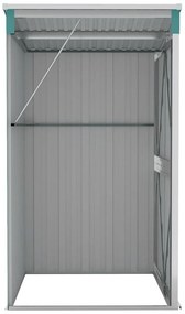 vidaXL Αποθήκη Κήπου Επιτοίχια Πράσινη 118x100x178 εκ από Γαλβ. Ατσάλι