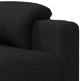 vidaXL Πολυθρόνα Ανακλινόμενη Μαύρη Υφασμάτινη