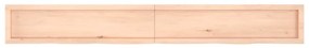vidaXL Ράφι Τοίχου 220x30x(2-6) εκ. από Ακατέργαστο Μασίφ Ξύλο Δρυός