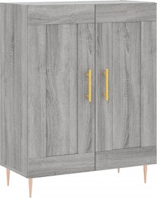 vidaXL Ντουλάπι Γκρι Sonoma 69,5 x 34 x 180 εκ. Επεξεργασμένο Ξύλο