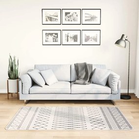 vidaXL Χαλί Πλενόμενο Αντιολισθητικό Μαύρο / Λευκό 80 x 150 εκ.