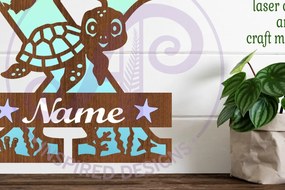 Σετ των 2 Intra απο ξύλο plywood 3mm-4mm πάχος – Μονόγραμμα κεφαλαιουχικής χελώνας Χελώνα X Δίασταση  20x20 cm INTRAFABR-94204815