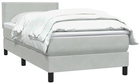 ΚΡΕΒΑΤΙ BOXSPRING ΜΕ ΣΤΡΩΜΑ ΑΝΟΙΧΤΟ ΓΚΡΙ 80X210 ΕΚ. ΒΕΛΟΥΔΙΝΟ 3316089