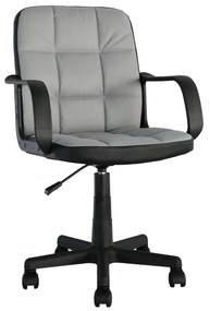 Καρέκλα Γραφείου ArteLibre ASPIS Γκρι/Μαύρο Ύφασμα/PVC 56x57x85-97cm-14230078