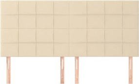 vidaXL Κεφαλάρι Κρεμ 160x5x118/128 εκ. Ύφασμα