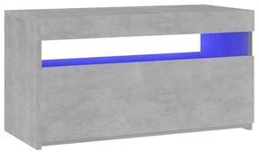 vidaXL Έπιπλο Τηλεόρασης με LED Γκρι Σκυροδέματος 75 x 35 x 40 εκ.