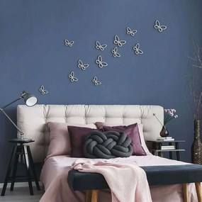 Αυτοκόλλητα Τοίχου Metal Butterflies 3D 24006 White Ango Metal