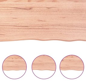 vidaXL Επιφ Τραπεζιού Αν Καφέ 80x40x(2-6)εκ. Ακατέργ. Μασίφ Ξύλο Δρυός