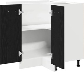 vidaXL Κρεμαστό ντουλάπι με ράφι Μαύρη Οξυά 75,5 x 75,5 x 80,5 εκ