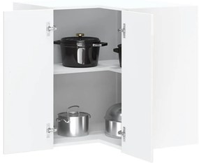 vidaXL Γωνιακό ντουλάπι τοίχου κουζίνας "Kalmar" High Gloss White