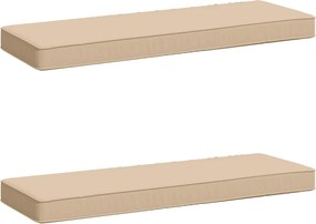 vidaXL Μαξιλάρια Πάγκου 2 Τεμαχίων VUGHT 2 pcs 100% Πολυεστέρας Κρεμ