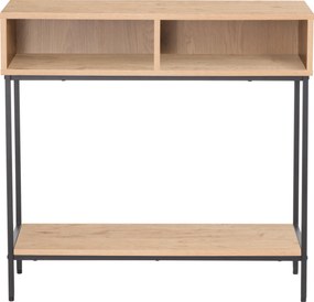 Κονσόλα "Iso" με 2 ράφια sonoma-μαυρο 80x28x76,5εκ