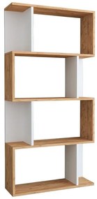 Βιβλιοθήκη Kadu sonoma - λευκό72x22x147 εκ. 72x22x147 εκ.