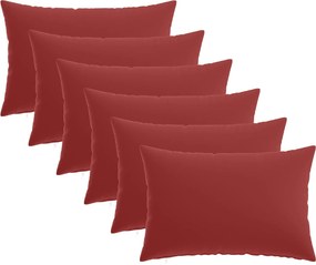 vidaXL Κάλυμμα Μαξιλαριού 6 pcs HEERLEN Κόκκινο 50 x 75 cm Πολυεστέρας